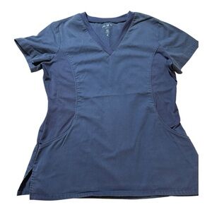 Allure by Barco Women's V-Neck Stretch Side Solid Scrub Top Womens Medium